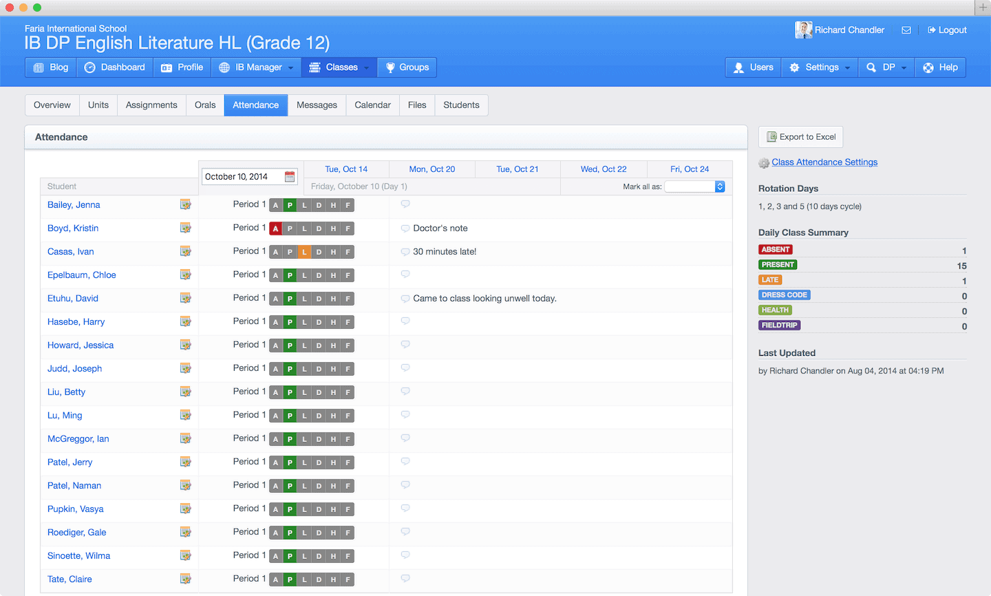 ManageBac - Planning