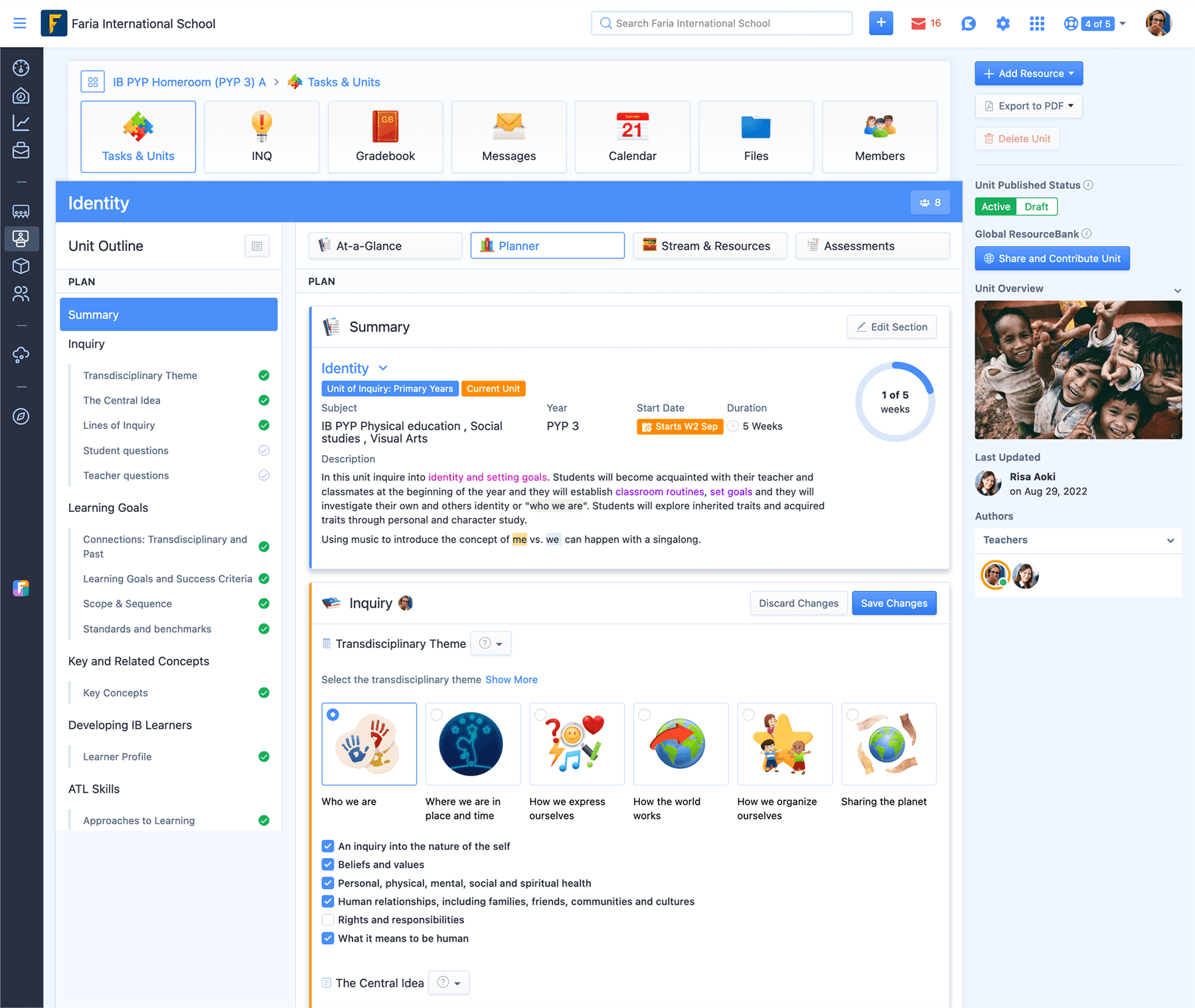 PYP System - ManageBac